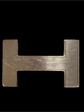 Hermes La Maison Silver H Logo Belt Buckle